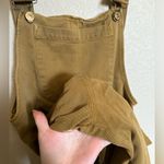 ZARA Jamie Jumpsuit Sz Small Denim Romper Bib Overall in Brown Mustard Photo 3