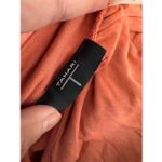 Tahari Rust Mock Neck Keyhole Blouse | Soft Stretchy Short Sleeve Top Size Small Photo 8