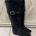 Chloé Chloe Black Suede knee Hig Buckle Boots Size 38/7.5 Photo 8