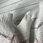 POL  Knit Hoodie Sweater Size Small V-Neck Pullover Diamond Pattern Photo 9