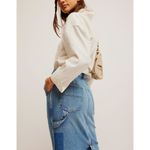 Free People High Rise Blue Denim Skirt Photo 4