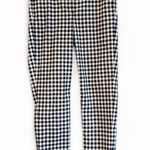 J.Crew Navy Blue & White Plaid Gingham Trousers Size 2 Photo 0