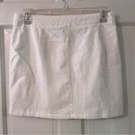 SheIn Solid White Mini Skirt with Slit Photo 2