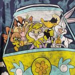 Looney Tunes  Zoinks!! shirt men's small Faded Photo 2