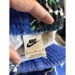 Nike Logo Women's Size Large Black & Blue Paisely Cotton Blend Fleece Shorts UF Photo 3