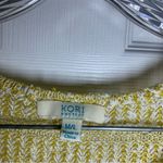 Kori  America Yellow/Cream Boho Knit Poncho Style Blouse size M/L Photo 1
