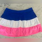 Lilly Pulitzer skort Peachy Blue Grotto Colorblock Luxletic Small UPF 50+ EUC Photo 9