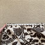 Loft Linen Cotton Pencil Skirt Patterned Mini Cream Black Size 10 Like New Photo 3