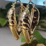 Gold Filled V Shape Hoop Earrings Photo 4