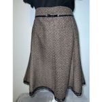 Joe Benbasset Women’s Brown Dainty Lace Hem Midi Skirt SMALL Photo 4