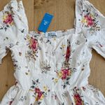 Cupshe  Mini Dress Long Sleeve Floral Daybreak Size XS Cream Pink Yellow Photo 1