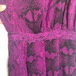 White House | Black Market WHBM women's size 2 dress purple black snakeskin high neck bow white house XS Photo 9