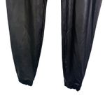 Spanx Black Faux Leather Jogger Pants Size Small Vegan Leather Pull On S Photo 3