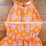 Lush Clothing LUSH Orange Halter Dress Boho Medallion Print Open Back S Photo 6