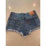 Levi's  Womens Blue Denim Shorts‎ Frayed Raw Hem 501 Style Photo 2