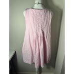 Free People  Linen Cotton Blend Pink Button Front Pinafore Dress L Photo 4