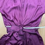 American Vintage Ayres E. Eysen Vintage Purple Satin Wrap Front Dress VTG Size 6 Long Sleeve MOD Photo 8