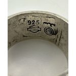 Harley Davidson 925 Sterling‎ Silver Weave Pattern Biker Ring Size 12 11.8g Photo 2