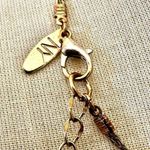 Ny Collection  triple strand orange, pink and gold tone disc necklace Photo 5