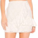 Tularosa Revolve Hannah White Ivory Ruffle Faux Wrap Cotton Mini Skirt Large Photo 0