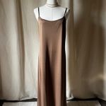 90s Y2K Teddi Dresses Floral Mesh Maxi Dress Slip Set Brown Mauve Plum Sheer 12 Photo 5