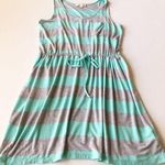 Olive & Oak Striped Drawstring Waist Dress Photo 0