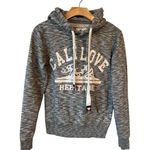 Reflex Hoodie Jacket Womens S Calilove Heritage Bear Print Pockets Drawstrings Gray Photo 0