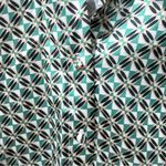 J.ING Jing Green Floral Satin Button Down Shirt Blouse with Tie Size XS NWT Photo 5