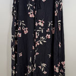 Billabong  Adventure Spirit Wide Leg flyaway crinkle pants navy pink floral L NWT Photo 0