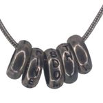 Sterling Silver Love, Health, Happiness Wealth Wisdom Ring Charm Necklace Photo 4