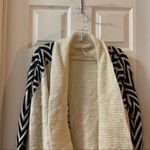 Faded Glory  Cream/Black Open Front Long Sleeve Cardigan M Photo 2