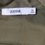 Just Fab Olive Green Button Front Bow Neck Long Sleeve Maxi Dress Womens XL Photo 5