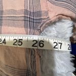 Lucky Brand  Dusty Rose and Gray Plaid Blouse Photo 5