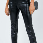 Princess Polly  Lyra Pants Faux Leather Black size 4 Photo 0