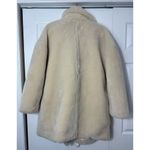 Topshop Cream Off White Teddy Faux Fur Oversized Winter Borg Coat Size 12 Large Photo 5
