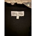 Sport Haley Black Cardigan Sweater Womens Size L Ruffled Trim Button Front Size L Photo 3