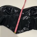 Tiger Mist  faux patent leather bustiere corset, black, size XS, NWOT Photo 10