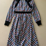 pascal. Wool Blend Houndstooth Midi Dress Photo 0