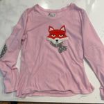Pj Couture Pink Long Sleeve with Fox Design Size L Photo 1