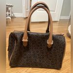 Calvin Klein  Brown Monogram Satchel Photo 4