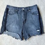 INC  black distressed denim shorts size 6 Photo 0