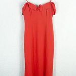 Likely Johnna Sweetheart Neckline Midi Dress Size 0 Orange Cocktail Wedding Photo 2