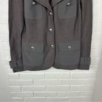 St. John Exclusive Chocolate Brown Utility Knit Jacket Size 8 Photo 2