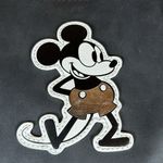 Disney Store Large Faux Leather Mickey Mouse Tote Shoulder Bag, Black Photo 1