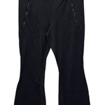 Athleta Peak Hybrid Fleece Flare Pants Women's Size Small Black Zip Pockets Photo 0