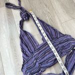 Free People  Halter Top striped texture crop womens Purple (small) party festival Photo 5