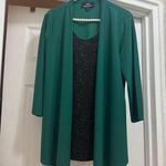 Dennis Basso Dennis BY  size medium blouse green cardigan and black shirt Photo 7