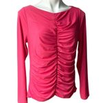 J.Crew NWT, Ruched Long-Sleeve Matte Jersey Top, Sz L Photo 3