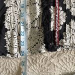 Kookai Vintage Rayon Print Blouse w/accent trim. Size 38/Small Black Cream Photo 8