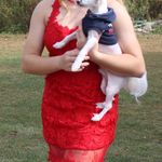 Red Lace Homecoming / Formal Dress Size XS Photo 1